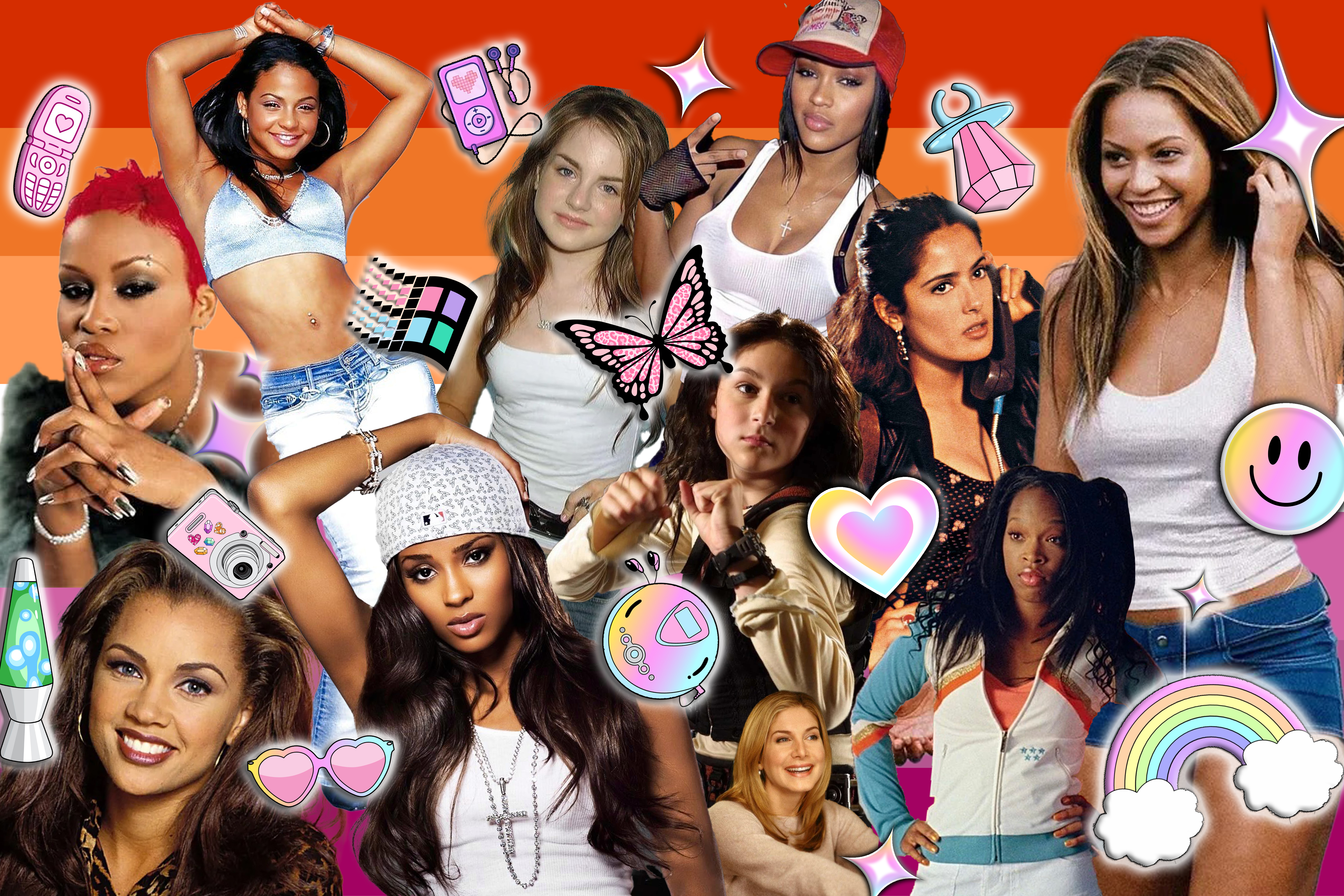 Collage of early 2000s hotties